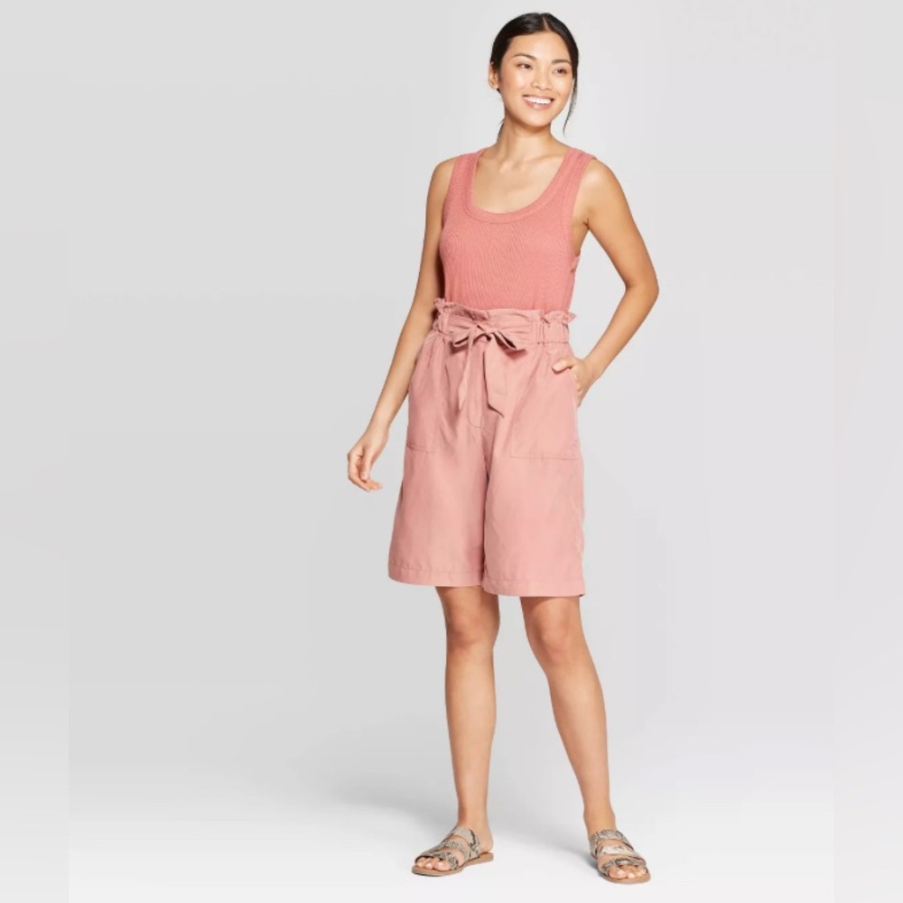 3X George 100% Cotton Paperbag Shorts - Picture 3 of 16